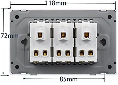 Стенни изход захранване WSSBK, определяне на стъклен плот, Стенно зарядно с два USB-порта, Правоъгълно Зарядно устройство (Цвят: E, размер: 11.8 * 7,2 см)