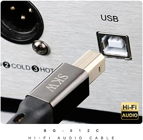 SKW Audiophiles USB Кабел за принтер Type C/C USB-USB B Високоскоростен кабел 3,2 метра /1 M