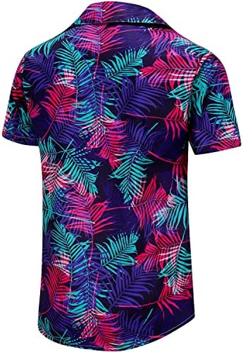 KYKU Страхотна Хавайска Риза за Мъжете, Ризи за Палм Бийч, Ризи Тропическа Почивка
