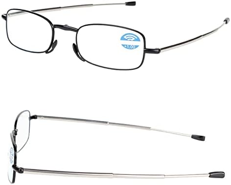 XIAOYUE Сгъваеми Компактни Очила за четене, Мъжки и Женски, с блокиране на синя светлина, на Пружинном Тема, Компютърни