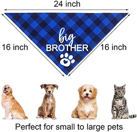 Кърпа за кучета JOTFA Big Brother, Клетчатое Обява за бременност, Кърпи за кучета (Сини, Big Brother)