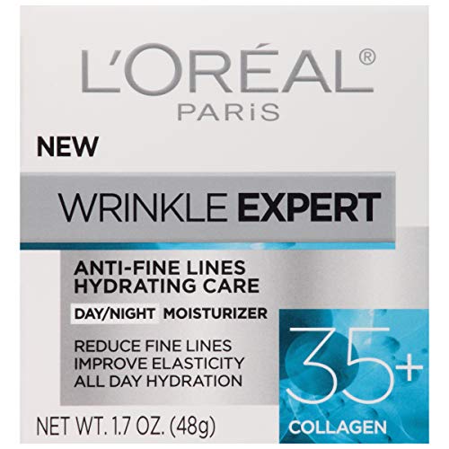 L ' Oreal Paris Експерт в борбата с бръчки 35+ Хидратиращ крем за лице с Колаген, Мазнини, подходящ за чувствителна кожа, 1,7 грама