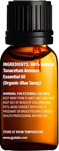 Органично Етерично масло от синя вратига за кожата (0,17 течни унции) и Етерични масла на Роза за кожата (0,34