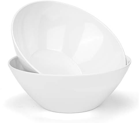 KOXIN-KARLU 11,5-цолови меламиновые купи за смесване и сервиране | комплект от 2 чаши бял цвят
