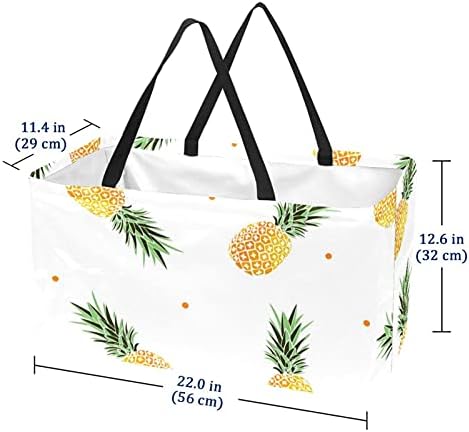 LORVIES за Многократна употреба за Хранителни стоки Чанти Лятото Сладолед В Морската Ивица Сгъваеми Миещи Голям кош За Багаж Чанта-Тоут За Пазаруване