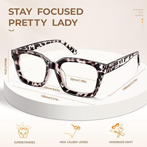 Очила IBOANN Light Blue За жени и мъже, на 3 опаковки, Защитни Очила за компютърни игри От напрежение в очите - Модерно