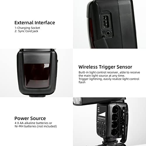 Светкавица PHOTOOLEX Speedlite на Canon, Nikon, Sony, Panasonic и Olympus, Fujifilm, Pentax Sigma Minolta Leica и други