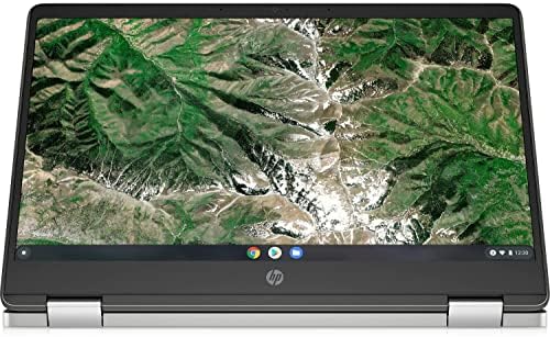 HP Chromebook x360 с 14-инчов сензорен екран с висока резолюция, 64 GB eMMC, лаптоп Intel Celeron N4020 2 в 1 (4