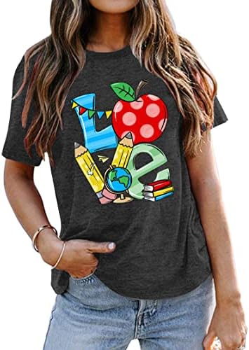 Тениски за учители DUTUT за Жени, Летни Красиви Върхове с Графичен Дизайн, Подарък Тениска за Учители в детска