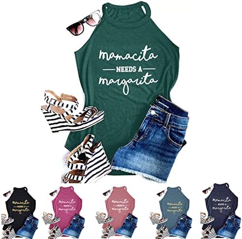 Mamacita Needs a Margarita/ Женски Забавни Тениски, Спортни Блузи, Графични Тениски за Почивка на Плажа