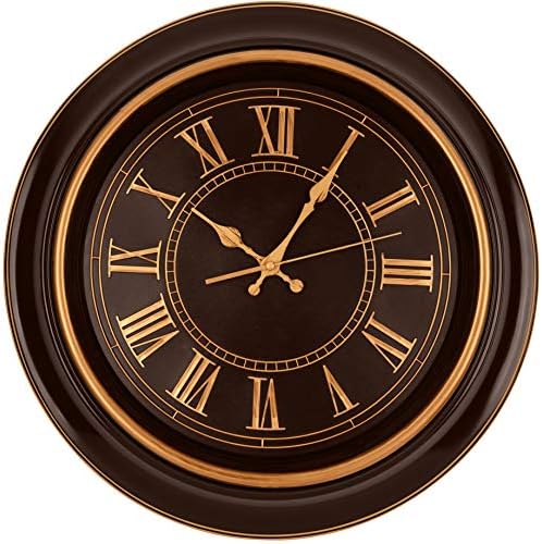 Bernhard Products Големи Стенни часовници 18 , Качествени Кристални, Безшумни, без Тиканья, батерии за дома/Хол/ Над