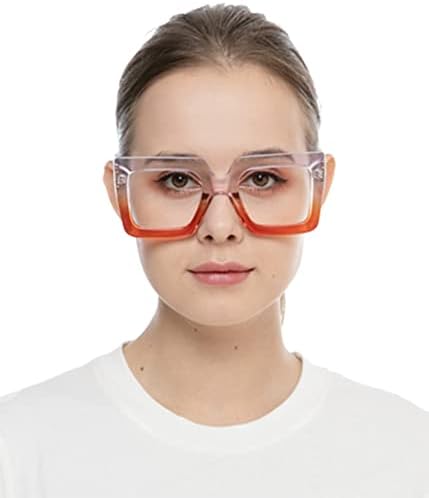NIDOVIX Извънгабаритни Квадратни Очила с Блокиране на Синя Светлина за жени, Модни Очила в Голяма Рамка, Прозрачни