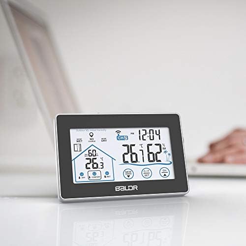LIUZH Цифров LCD Термометър, Влагомер Часовници Температура Влага Тестер Индикатор за Нивото на Комфорт при Допир Бутон