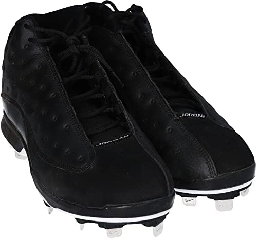Брашно Бетс, Бостън Ред Сокс, Използва черни обувки с Йордания сезон на MLB 2019 година - Използваните обувки MLB Game