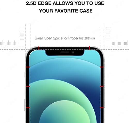 Защитно фолио от закалено стъкло TUPTUG за iPhone 12 Mini (3 опаковки) - Защитно покритие от закалено стъкло за 5,4-инчов Apple iPhone - [Ултра прозрачна] [Удобен калъф] [Лесна инсталац?