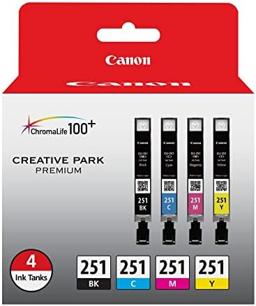 Canon CLI-251 BK/CMY 4PK е Съвместима със следните принтери MG6320, iP7220, MG5420, MX922, MG7120, MG6420, MG5520, iX6820,