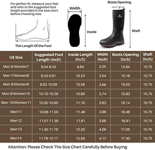 Obcursco Водоустойчив 6 мм неопреновый каучук обувки за мъже и жени, Чанти дъждобран за активна почивка. Идеално за