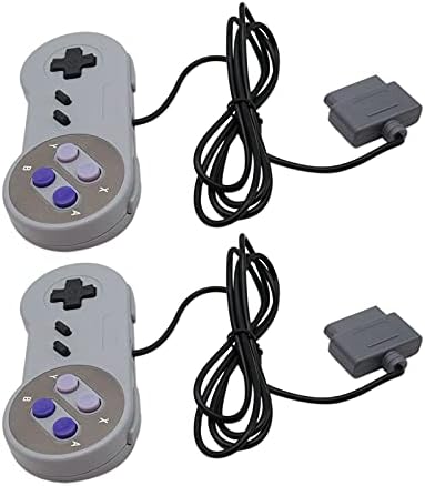 GRABOTE 2X дистанционно управление на Видео Игри Мат Подходящ за Системната конзола на Nintendo SNES Взаимозаменяеми Контролер 6 ФУТА SNS-005