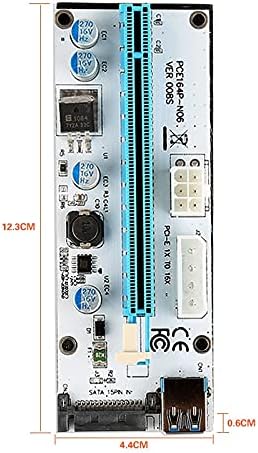 Конектори USB 3.0, PCI-E Express от 1x до 16x Удължител Странично Card Адаптер SATA захранващ Кабел висока скорост От 1000 Mbps захранващ Кабел за майнинга - (CN, дължина на кабела: 80 см, ц?