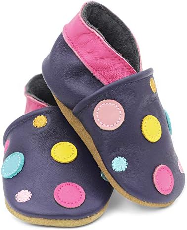 Детски Обувки Dotty Fish, Обувки За Момичета От Мека Кожа На Стъпалото В Яслата