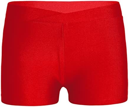 Къси панталони с Еластичен ластик на талията YUUMIN Kids За момичета с V-Образно деколте Отпред, Спортни Панталони