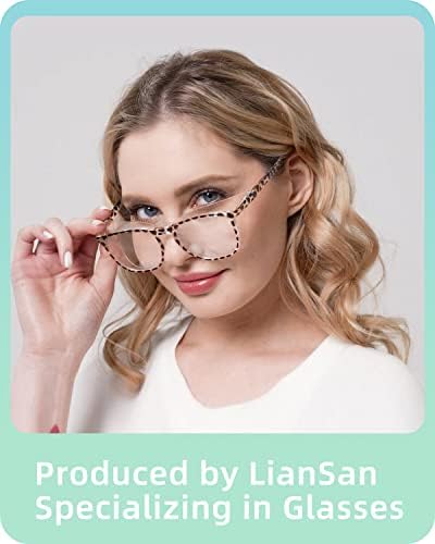 Защитни Очила за Четене LianSan със Защита от Замъгляване с Ридерами за Жени, Мъже TR90 Blue Light Blocking зареден очила