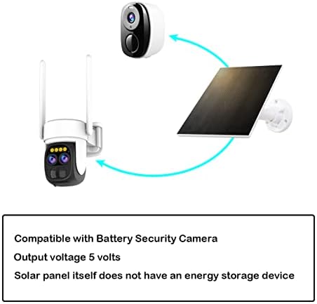 Соларен панел с мощност 5 Вата, водоустойчив IP 65, 5 В C USB и Micro USB Порт за камери за сигурност, Безжична