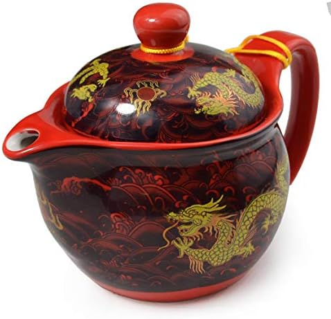 Чайник Китайски Порцелан 12 мл Дракон Чаена Чаша от Неръждаема Стомана 4шт Gongfu Infuser за Рассыпчатого чай
