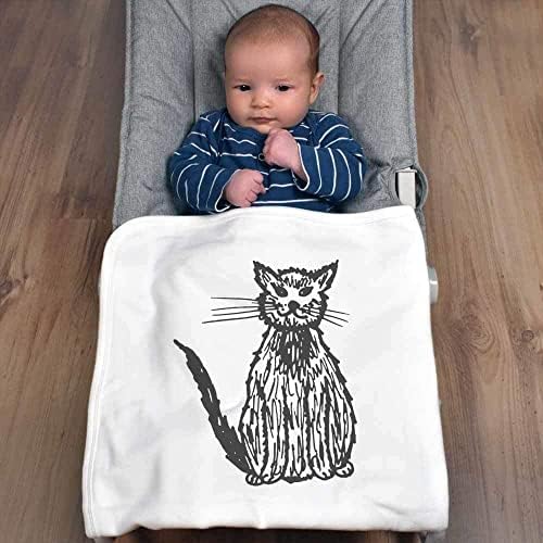 Памучно Бебешко одеало /Шал Azeeda Седнала котка (BY00027926)