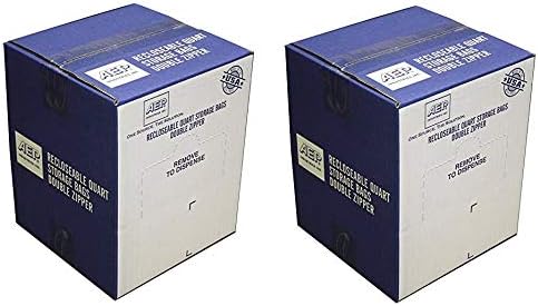 Пакети за съхранение на AEP Industries ZIP1QS500 с цип, Квартовые, прозрачни (опаковка от 500 броя)