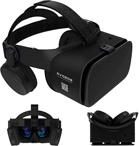 3D Слушалки виртуална реалност, 3D Очила за виртуална реалност с дистанционно управление за видео игри IMAX, Набор от виртуалната реалност с Bluetooth-слушалки [Новият] за IO