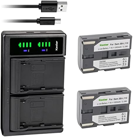 Подмяна на USB-зарядно устройство Kastar SB-L110 LTD2 за Samsung SB-L110, SB-LS110 (не е съвместим с Samsung SB-L110A), SB-L220, SB-LS220, SB-L70, SB-L70A, SB-L70R, SB-LS70AB, батерия Samsung VP-D85
