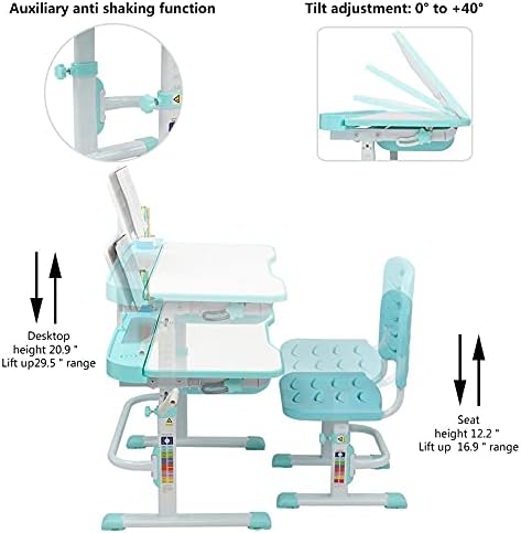 Набор от детски маси и столове BFCGDXT, регулируема по височина от 80 см с ръчно задвижване, с възможност за