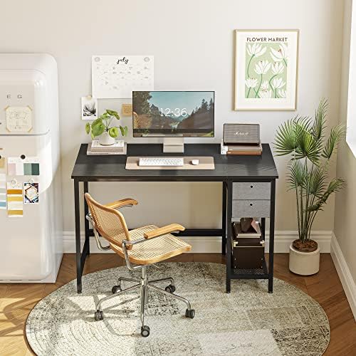 Компютърно бюро за домашния офис Cubiker с чекмеджета, 40-инчов малко бюро за обучение, модерен проста маса
