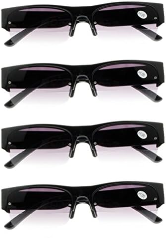 4 Опаковки Унисекс Бифокальных Слънчеви Очила Sun Reader Очила За Четене Без Рамки