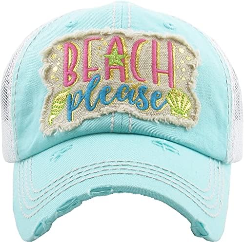 Дамски бейзболна шапка KBETHOS Beach Please от вкара тъкан