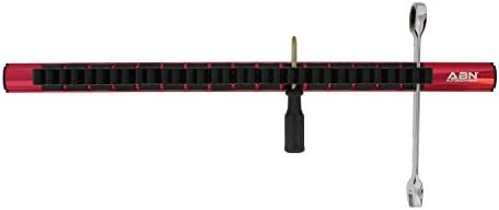 ABN Универсален Магнитен Държач за ръчен инструмент червен цвят – Органайзер за съхранение на отвертки, Шкаф за тави с капацитет до 16 инструменти