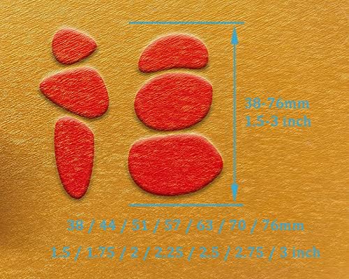 Фрези за полимерна глина във формата на малки Камъчета, за Обици, 2 Комплекта Резаков за Глина, Инструмент За Рязане Полимерна глина (1,5 инча / 38 мм)