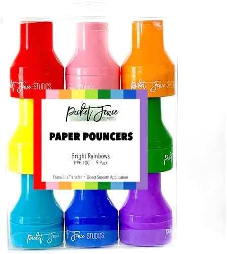 Хартиени jumpers Packet Fence Studios - Ярка Дъга - Опаковка от 9 парчета