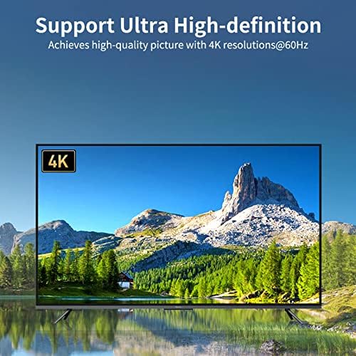 HDMI комутатор 4K 60Hz с 8 порта и 【5-футовым кабел HDMI】, 4K, HDMI комутатор Yinker 8 в 1, с IR дистанционно управление