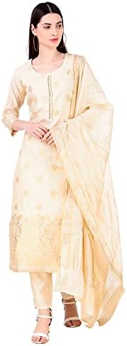 Дамски празнична облекло ladyline, зреещи от брокат и коприна, с копринен плетением Dupatta
