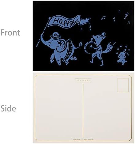 Магическа хартия за скреч арт (7,9 x 5,5), Мини-Дъска за скреч арт с надпис рейнбоу пейзаж, Тефтери Направи си сам, за деца