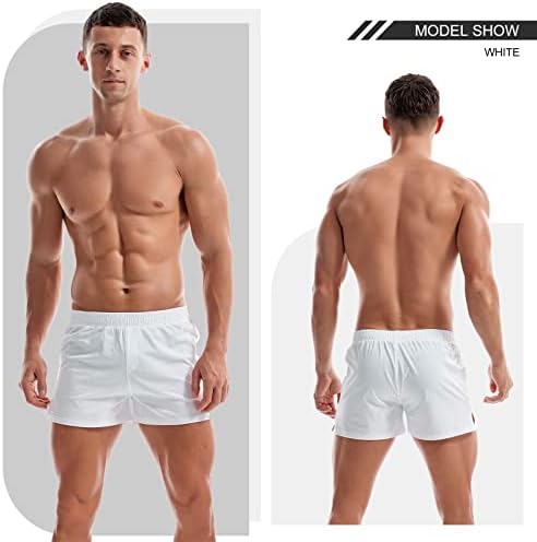 Мъжки къси панталони за фитнес ЕЙМИ COULEE 3 , Шорти за тренировки по Бодибилдинг, Леки Памучни Панталони за сън,