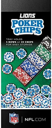 Казино MasterPieces - NFL Detroit Lions - Комплект покер чипове от 100 парчета от Тавата