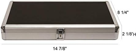 888 Display USA - Сребрист Алуминиев Калъф за Бижута със Стъклен капак и брави (цвят Сребрист)