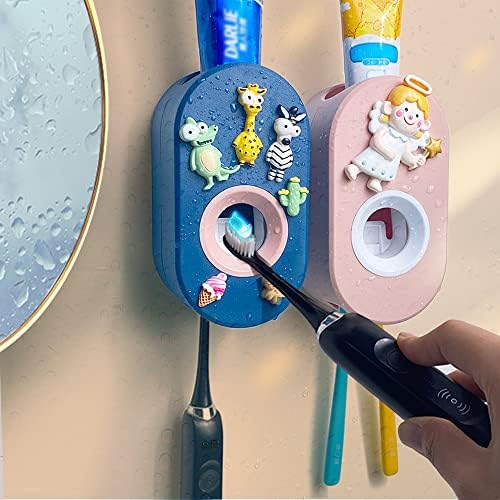 Опаковка на Паста за зъби, монтиран на стената на Притежателя на Четка за зъби за деца, Автоматична Сокоизстисквачка за Паста