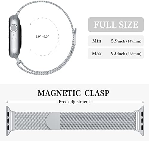 Метални Магнитни въжета, съвместими с каишка на Apple Watch 38 мм 40 мм 41 мм 42 мм 44 мм 45 мм За жени и мъже, взаимозаменяеми