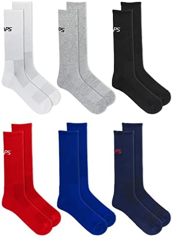 Спортни чорапи за Момчета Sport с мека подплата Repreve - Опаковка от 6 двойки -Дишаща предната решетка и супинатор, Размер мъжки обувки: 6-12