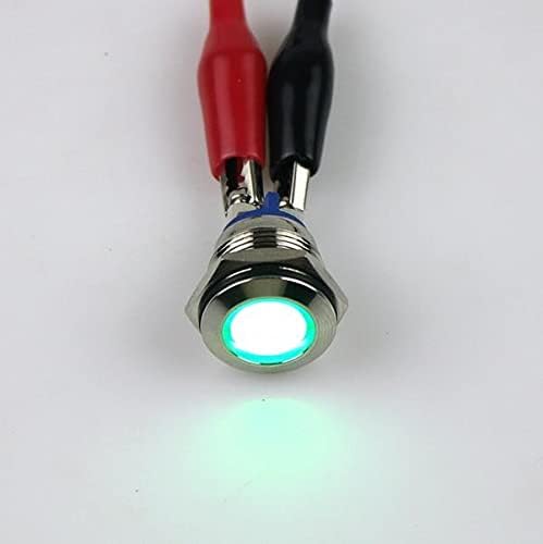 ONECM 16 ММ Метална индикатор лампа LED 6V12V24V220V червен Жълт Зелен Син бял 2 pin Водоустойчив (Цвят: 1бр червено, размер: 6)