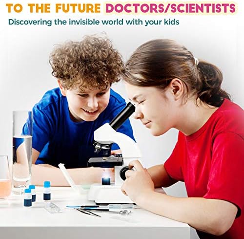 Микроскоп за деца и студенти, Биологичен Образователен Микроскоп с 40-800-кратно увеличение, Операционни Принадлежности,